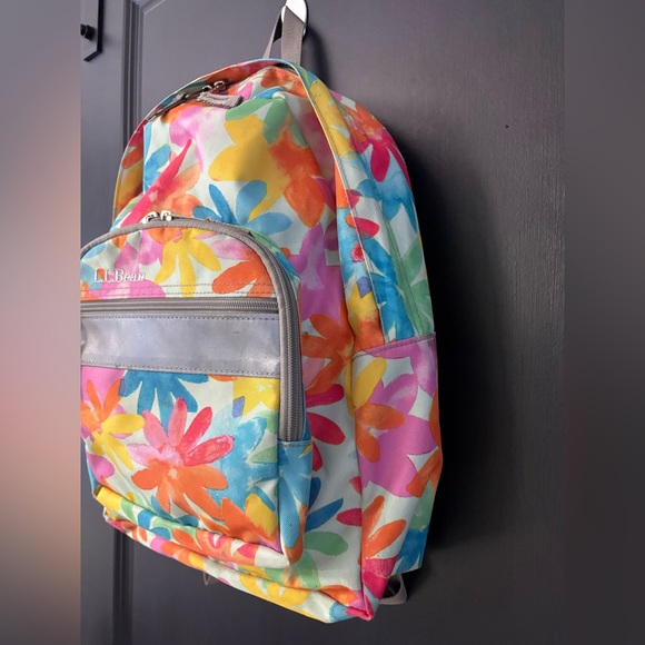 L.L. Bean Kids Colorful Floral Backpack - Picture 2 of 11
